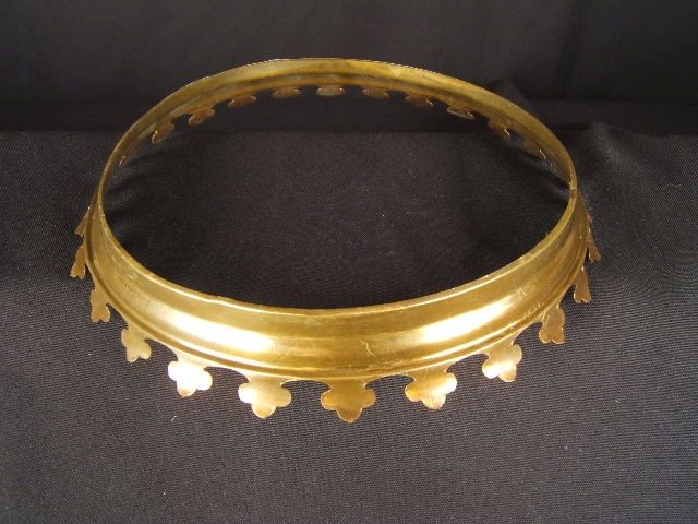 1880S B&H BRASS SHADE CROWN VICTORIAN LIBRARY LAMP  