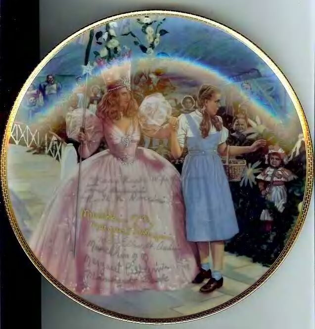 Glimpse of the Munchkins plate signed Wizard of Oz  